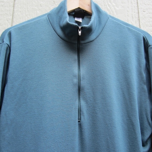 Patagonia Base Layer  Capilene Mens L Muted Green 1/4 Zip France Made Hiking - Picture 2 of 15